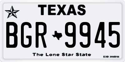 TX license plate BGR9945