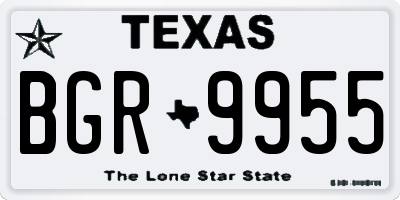 TX license plate BGR9955