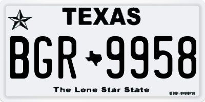 TX license plate BGR9958