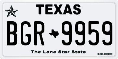 TX license plate BGR9959