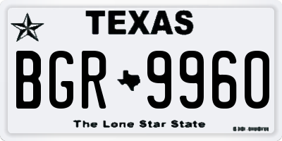 TX license plate BGR9960
