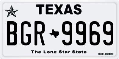 TX license plate BGR9969