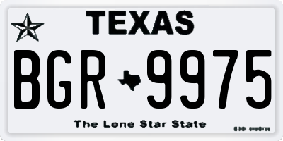 TX license plate BGR9975