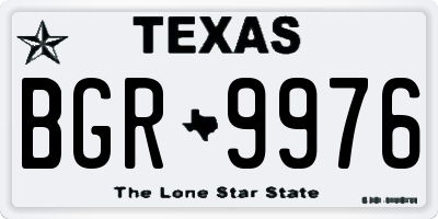 TX license plate BGR9976