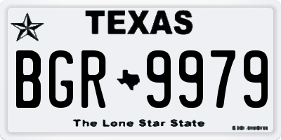 TX license plate BGR9979
