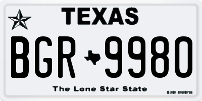 TX license plate BGR9980