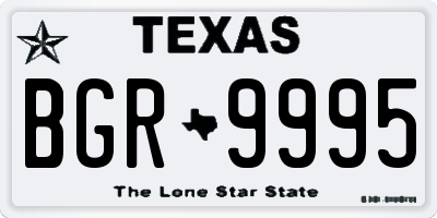 TX license plate BGR9995