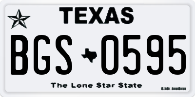 TX license plate BGS0595