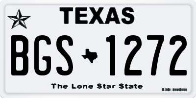 TX license plate BGS1272