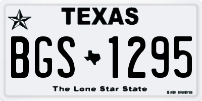 TX license plate BGS1295