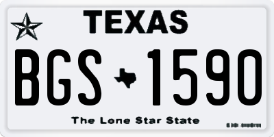 TX license plate BGS1590