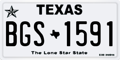 TX license plate BGS1591
