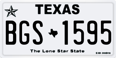 TX license plate BGS1595