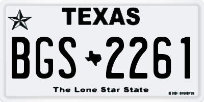 TX license plate BGS2261
