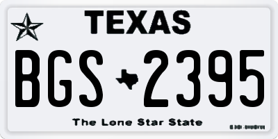 TX license plate BGS2395