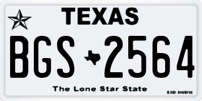 TX license plate BGS2564