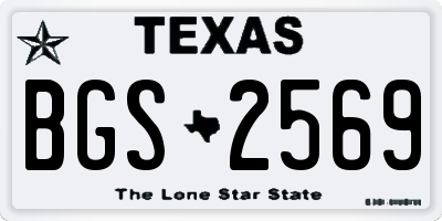 TX license plate BGS2569