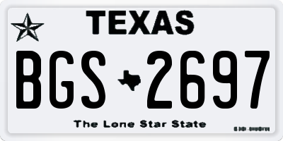 TX license plate BGS2697