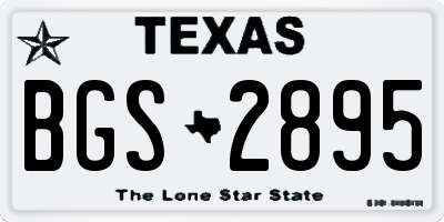 TX license plate BGS2895
