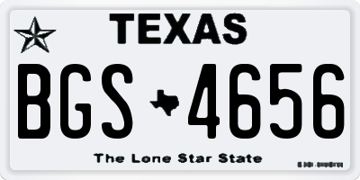 TX license plate BGS4656