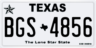 TX license plate BGS4856