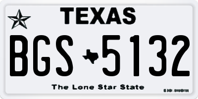 TX license plate BGS5132