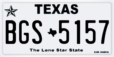 TX license plate BGS5157