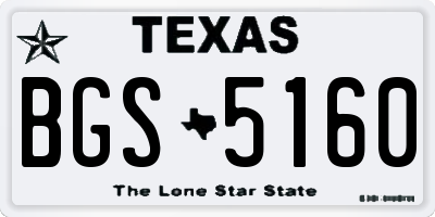 TX license plate BGS5160