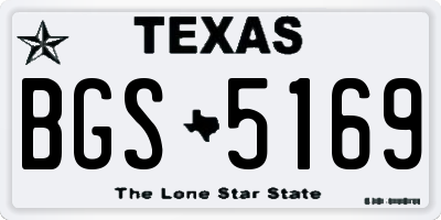 TX license plate BGS5169