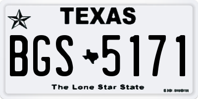 TX license plate BGS5171