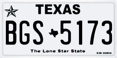 TX license plate BGS5173