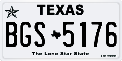 TX license plate BGS5176