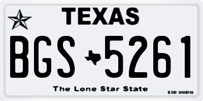 TX license plate BGS5261