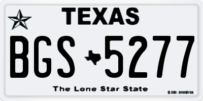 TX license plate BGS5277
