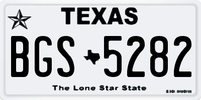 TX license plate BGS5282