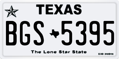 TX license plate BGS5395