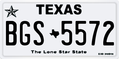 TX license plate BGS5572