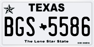 TX license plate BGS5586