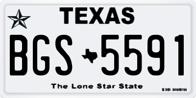 TX license plate BGS5591