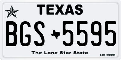 TX license plate BGS5595