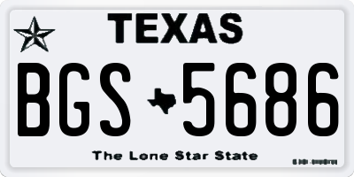 TX license plate BGS5686