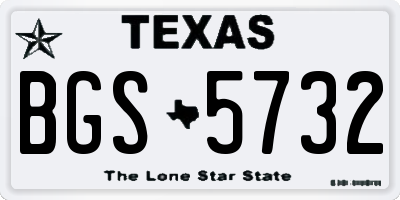 TX license plate BGS5732