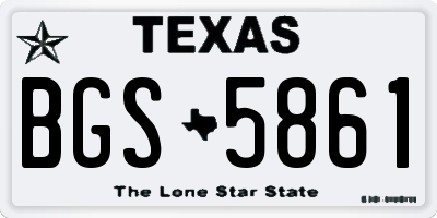 TX license plate BGS5861
