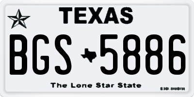 TX license plate BGS5886