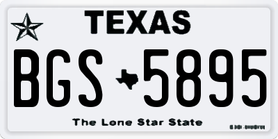 TX license plate BGS5895