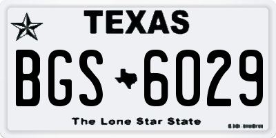 TX license plate BGS6029