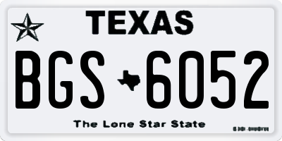 TX license plate BGS6052