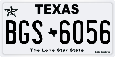 TX license plate BGS6056