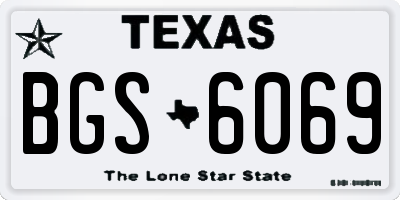 TX license plate BGS6069