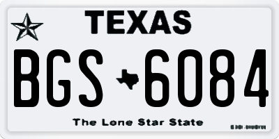 TX license plate BGS6084